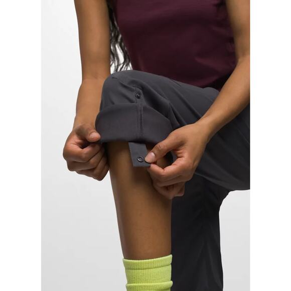 Prana Halle Straight Pant Women's 6 Short Coal Standard Fit Low Rise Stretch - Picture 3 of 13